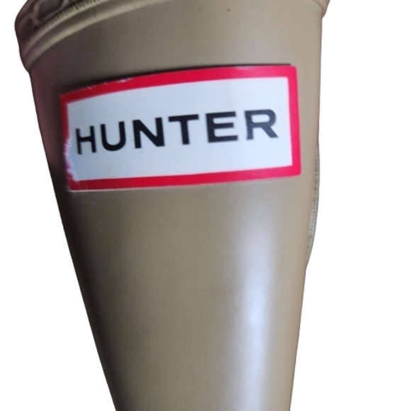 Hunter original tall rain boots color tan size 6M/7F socks included - Picture 3 of 10